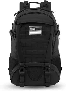 Jueachy Tactical Backpack for Men Hiking Day Pack Molle Military Rucksack Waterproof 30L EDC Bag with USA Flag Patch
