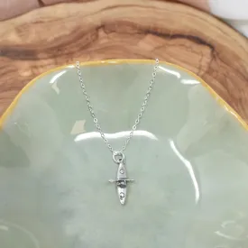 Kayak Necklace in Sterling Silver for Her. Kayaking Gifts. Kayak Jewelry. Kayak Pendant. Gift for Her