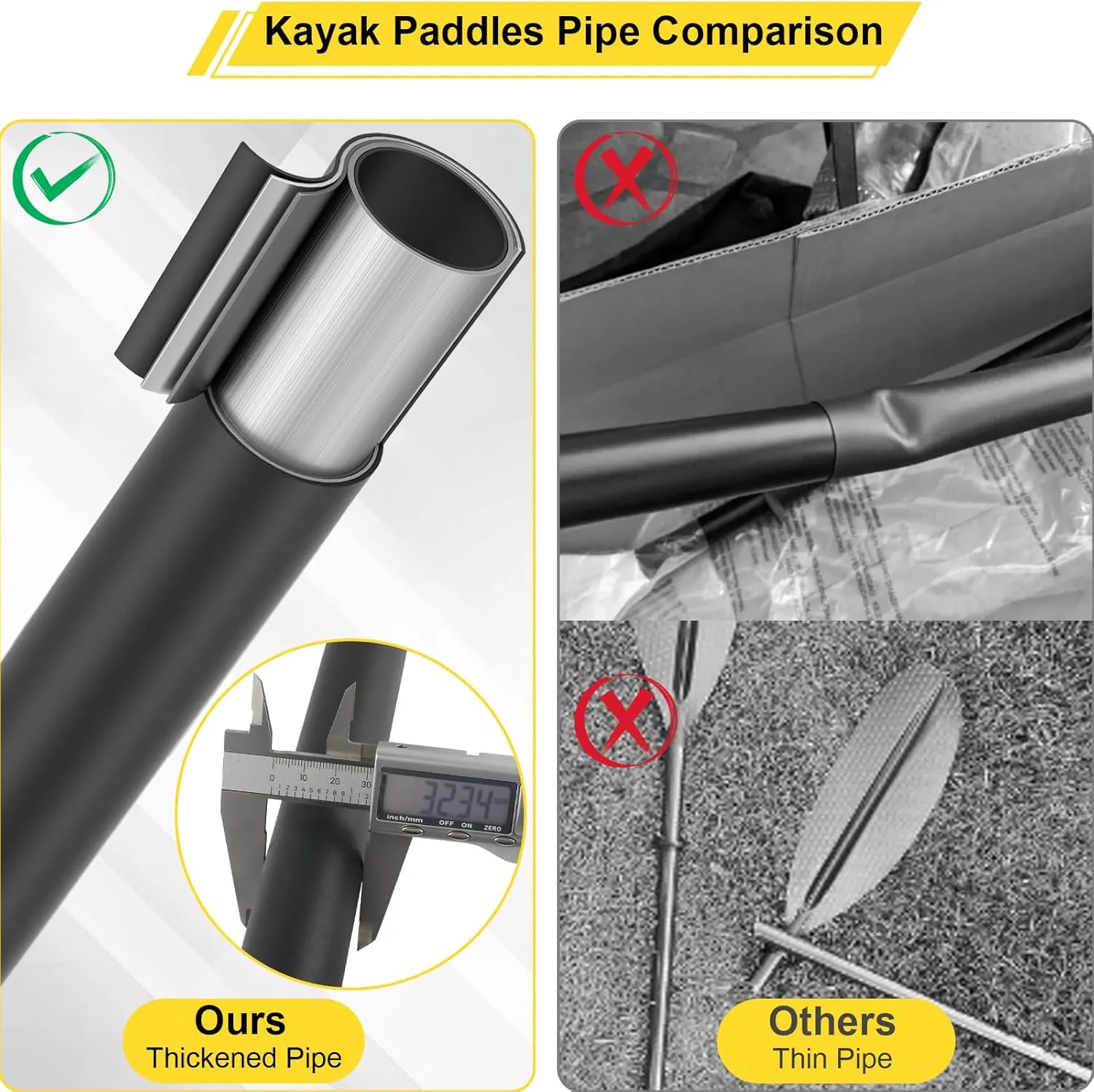 Kayak Paddle for Adults,70 to 95in Paddle Board Paddles Telescopic Frosted Pipe Shaft Kayaking Boating Canoeing with 1 Free Paddle Leash Double Oar Float Paddle Sturdy Durable