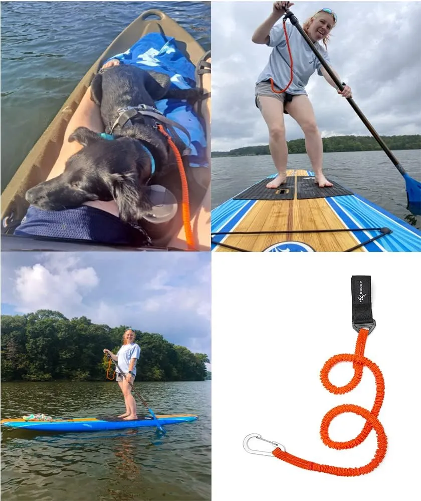 Kayak Paddle Leash Kayak Rod Leash Kayak Paddle Lanyard Stretchable Coiled Lanyard Leash Kayak Fishing Accessories for Kayak and Paddles