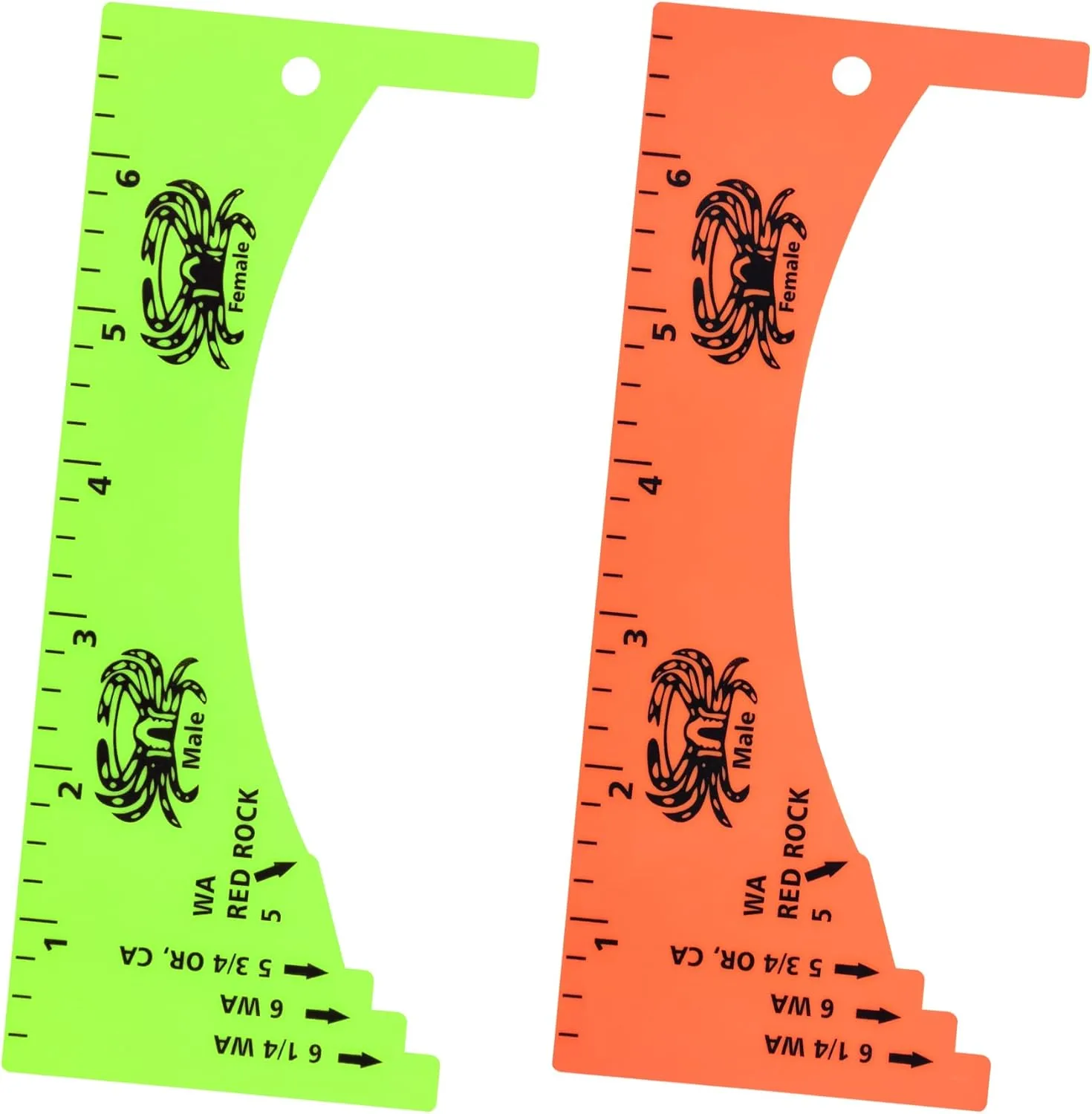 Lakei Crab Gauge, Measure for Dungeness, Blue Crab, Rock Crab, Lobste