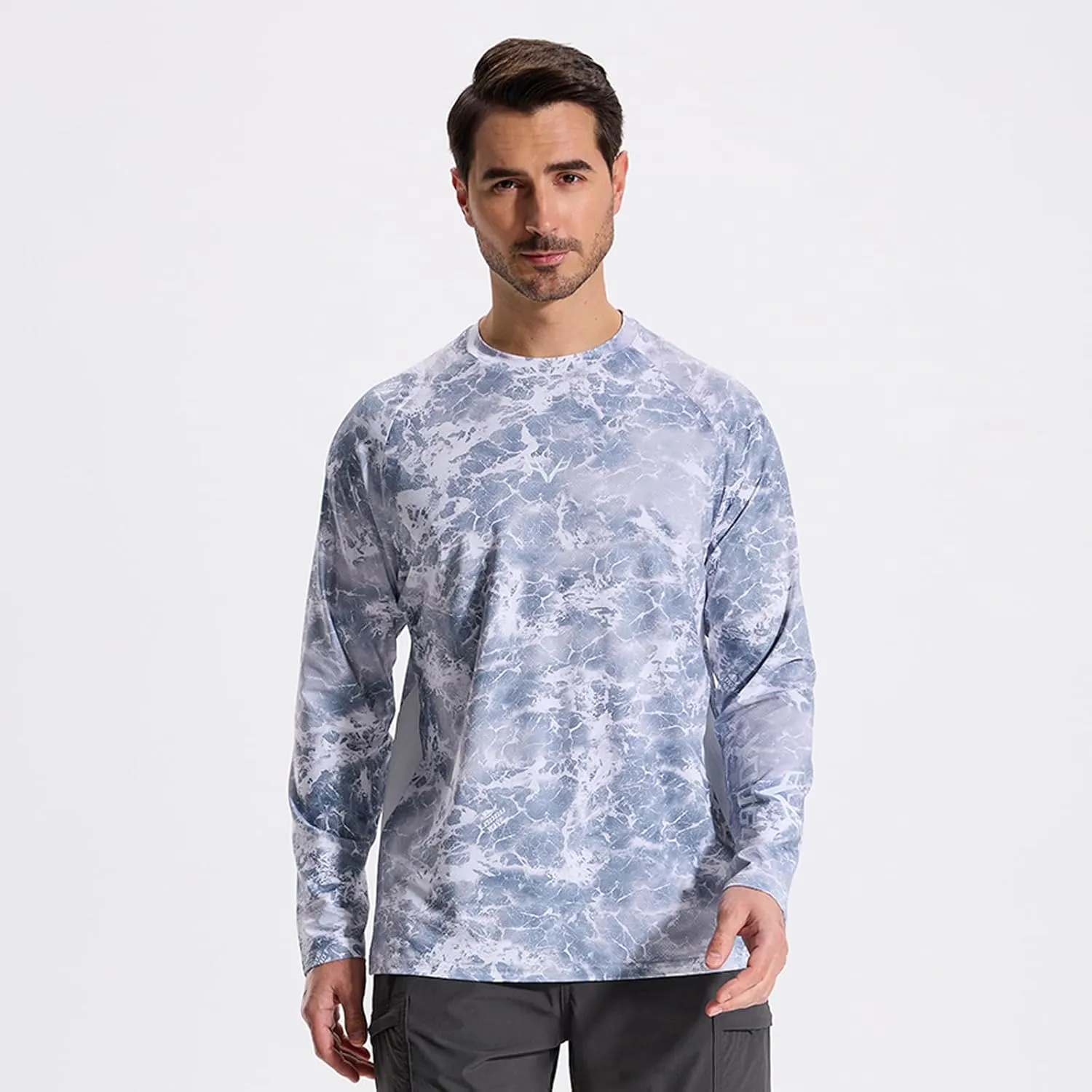 LOOGU Men's Camo Shirt Lightweight Turkey Hunting Shirt Camouflage Shirts for Men Long Sleeve Shirt