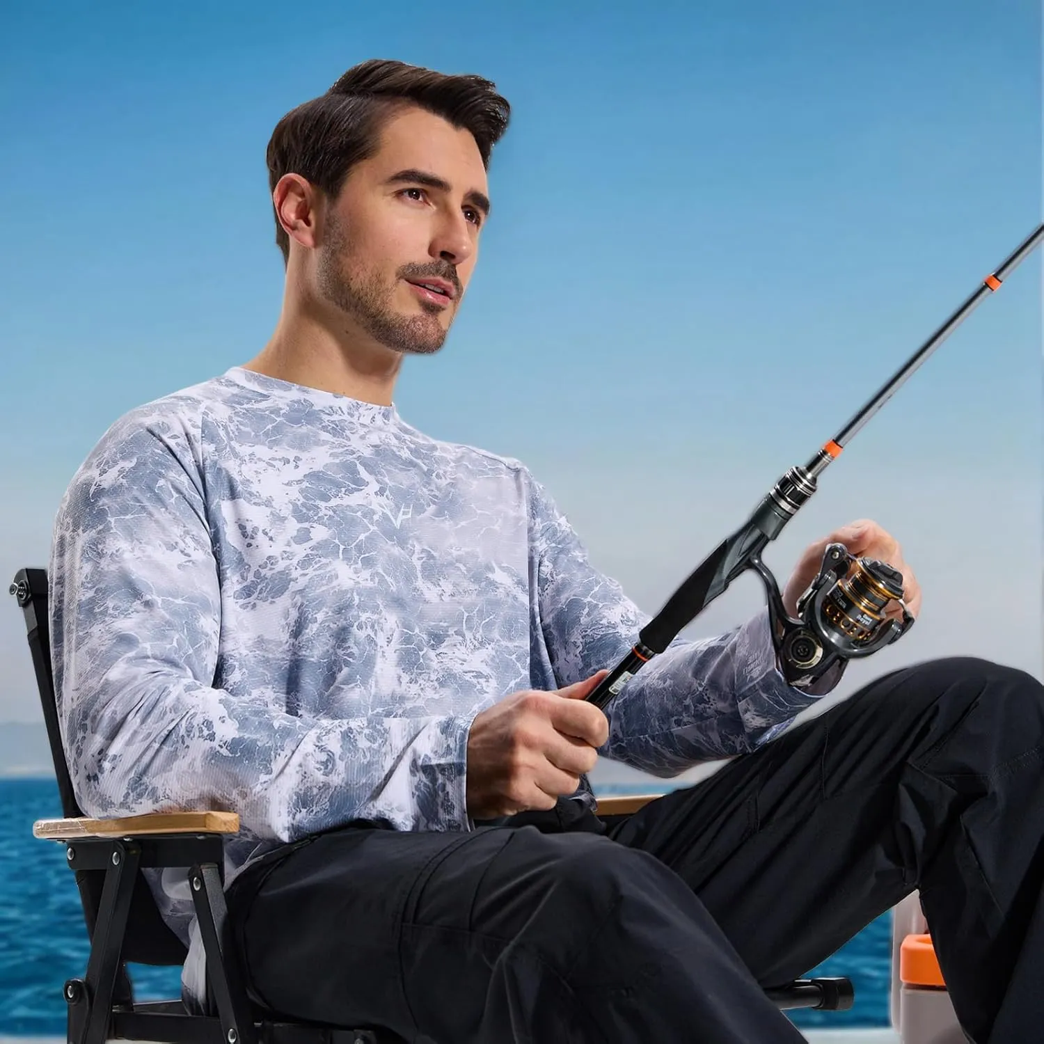LOOGU Men's Camo Shirt Lightweight Turkey Hunting Shirt Camouflage Shirts for Men Long Sleeve Shirt