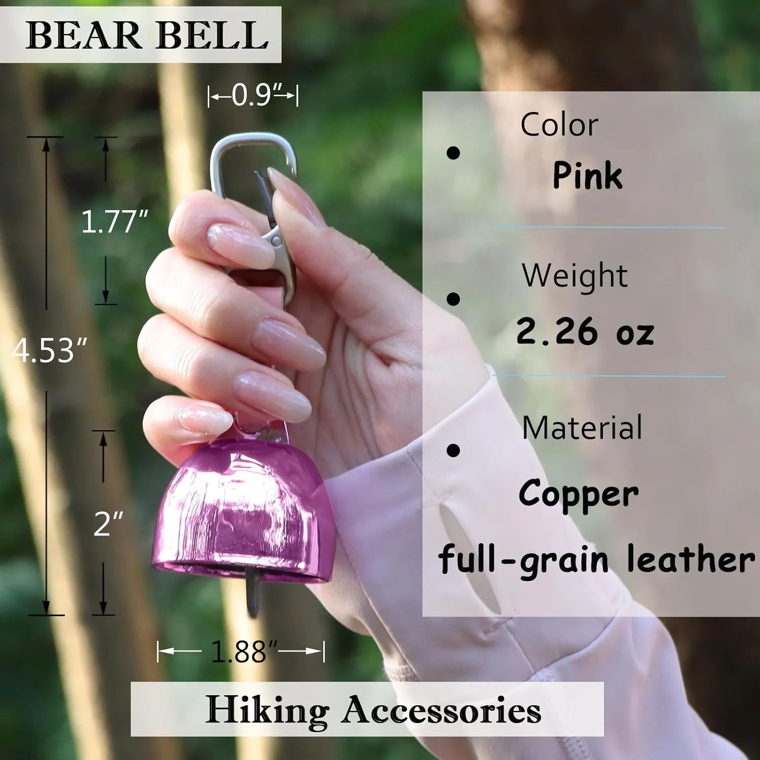 Loud Bear Bell with Silencer | Hiking Accessories | Emergency Whistle & Copper Bell for Hiking, Backpacking, Survival, Biking, Fishing, Climbing, Camping