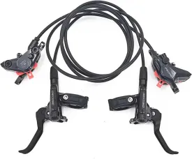 M6100 Hydraulic Brakes Compatible with Shimano Hydraulic Disc Brakes Set Left Front 900mm Right Rear 1600mm Double-piston Mountain Bikes Aluminum Disc Brake