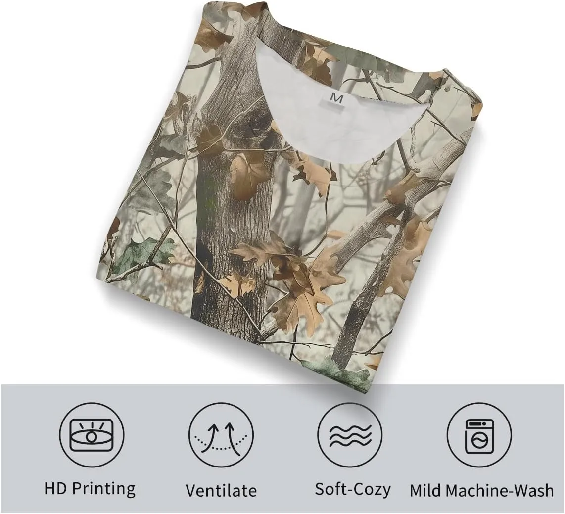 Men's Camo T Shirt Hunting Shirts Short Sleeve Fishing Camouflage Shirt