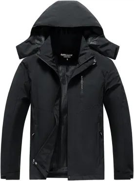 Men's Waterproof Rain Jacket Lightweight Mountain Sports Outdoor Trench Softshell Windproof Jacket for Hiking