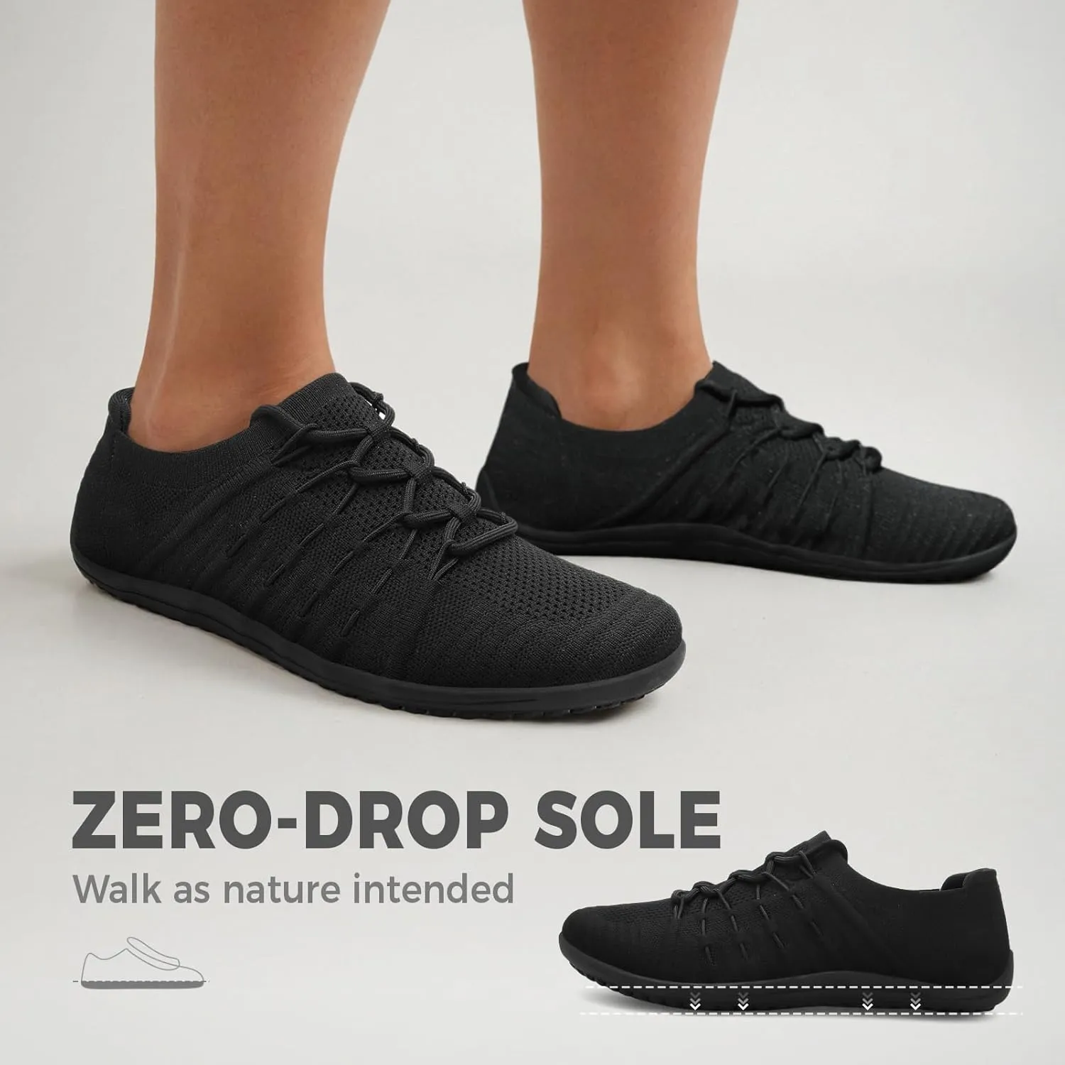 Mens Wide Toe Box Barefoot Shoes Mesh Breathable Zero Drop Minimalist Summer Walking Sneakers Zapatos Casuales para Hombre
