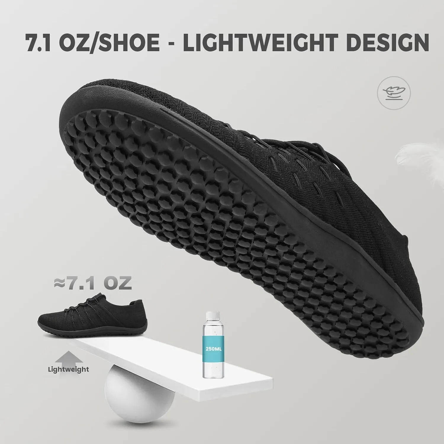 Mens Wide Toe Box Barefoot Shoes Mesh Breathable Zero Drop Minimalist Summer Walking Sneakers Zapatos Casuales para Hombre
