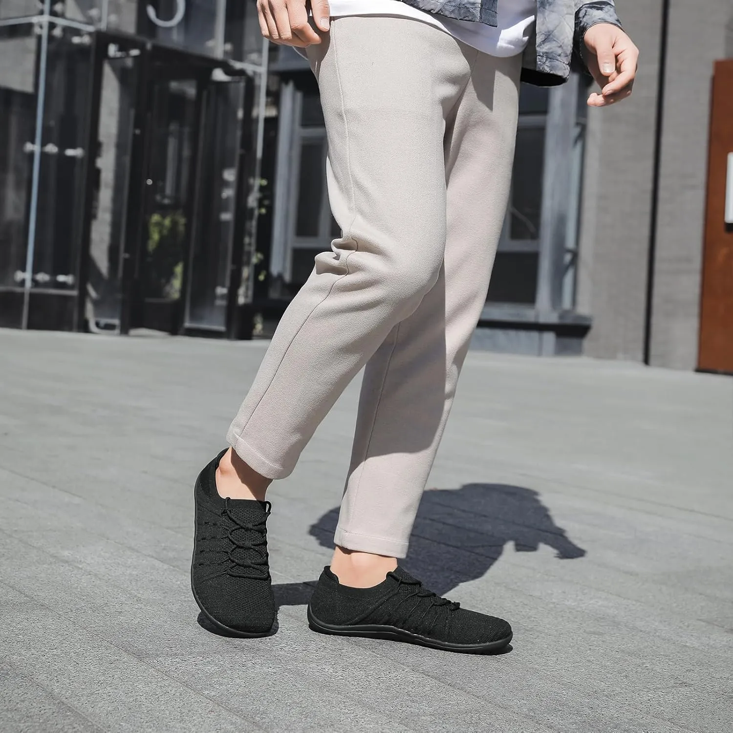 Mens Wide Toe Box Barefoot Shoes Mesh Breathable Zero Drop Minimalist Summer Walking Sneakers Zapatos Casuales para Hombre