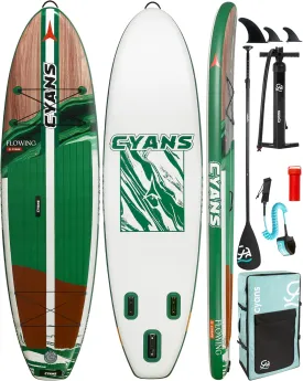 MOUNTOCEAN Wide Inflatable Stand Up Paddle Board for Adults,10'6''x33.5''x 6'' Ultra-Light SUP Paddleboard with Durable SUP Board Accessories, Beginner Friendly Outdoor Paddle Board Inflatable