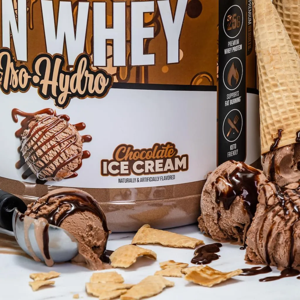 Musclesport Lean Whey Revolution Protein Powder - Whey Protein Isolate - Low Calorie, Low Carb, Low Fat, Incredible Flavors - 25g Protein per Scoop - 2lb Chocolate Ice Cream