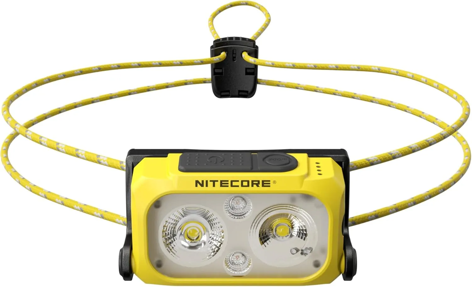 Nitecore NU25 400 UL Ultra Lightweight Headlamp, 400 Lumen USB-C Rechargeable with Lumentac Organizer for Back Packing, Camping and Running (Yellow)