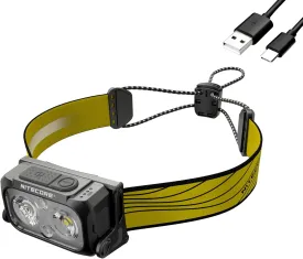 Nitecore NU25 400 USB-C Rechargeable Headlamp, Lightweight, Dual Beam, with Red Lighting for Hiking, Climbing, and Camping, with Organizer