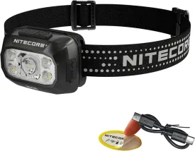 Nitecore NU30 500 Lumen LED Rechargeable Headlamp with White and Red Beams Sticker