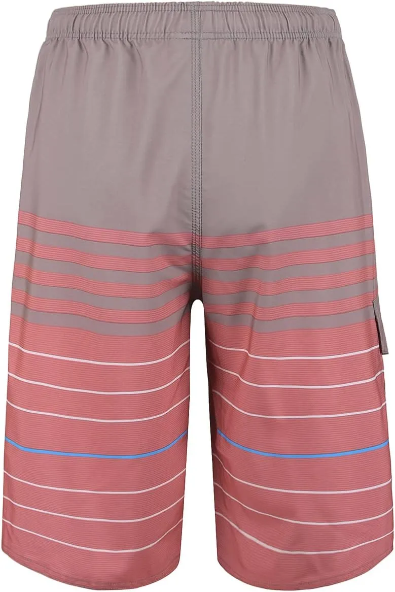 Nonwe Men's Beachwear Board Shorts Quick Dry with Mesh Lining Swim Trunks