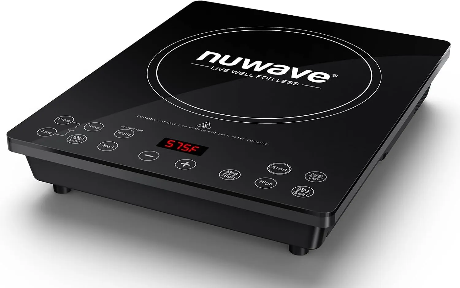 Nuwave Portable Induction Cooktop, NSF-Certified Single Electric Burner, 94 Precise Temp Range, Large 8 Heating Coil, Perfect for Professional & Commercial Settings, Shatter-Proof Glass Surface