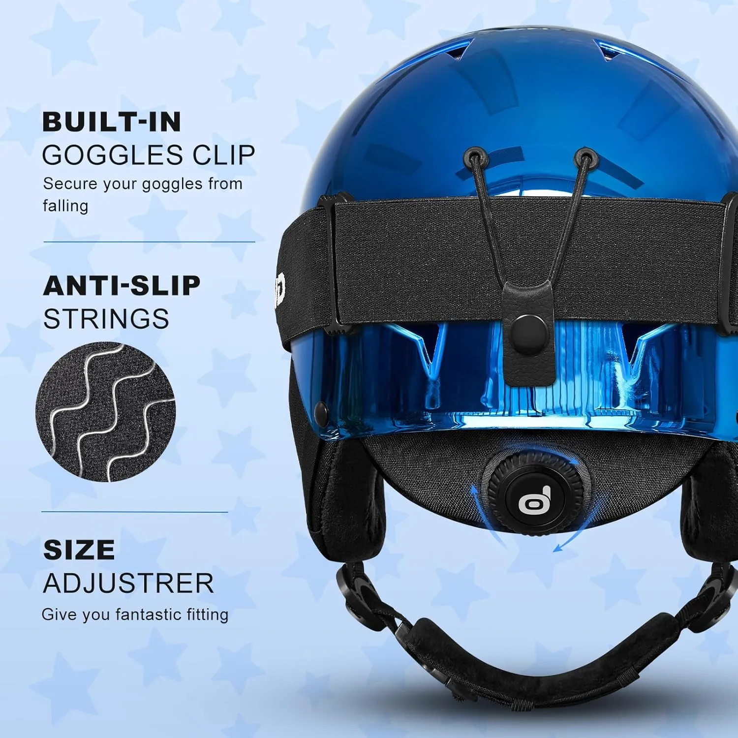 Odoland Kids Ski Helmet, Snow Helmet with Ski Goggles, Shockproof, Windproof, Safety Snow Sports Helmets and Protective Goggles for Boys Girls and Youth