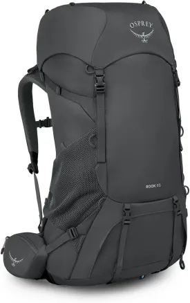 Osprey Rook 65L Men's Backpacking Backpack, Dark Charcoal/Silver Lining