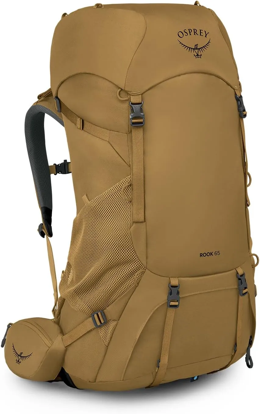 Osprey Rook 65L Men's Backpacking Backpack, Histosol Brown/Rhino Grey