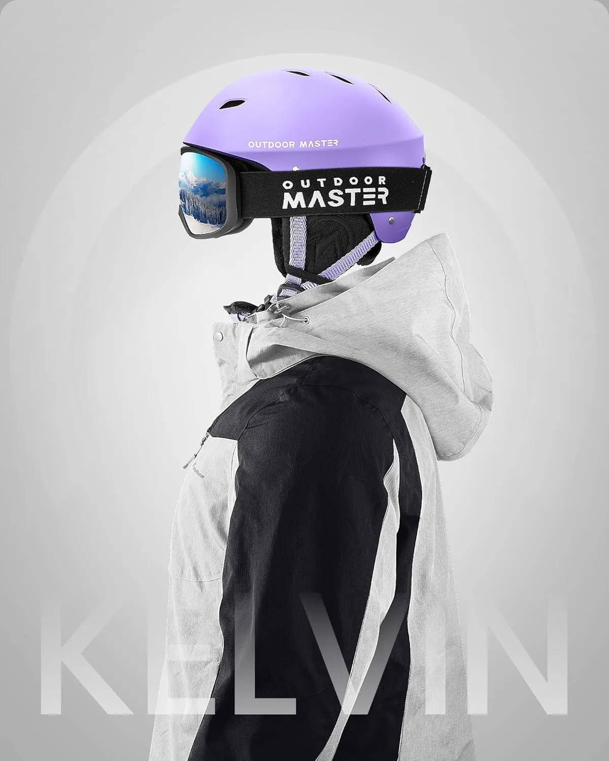 OutdoorMaster Kelvin Ski Helmet - Snowboard Helmet for Men, Women & Youth