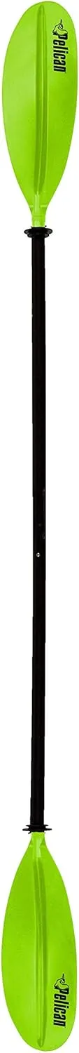 Pelican- Standard Kayak Paddle - Aluminum Shaft and a Durable Polypropylene Blade - 0/65 Blade Angle - with Drip Ring