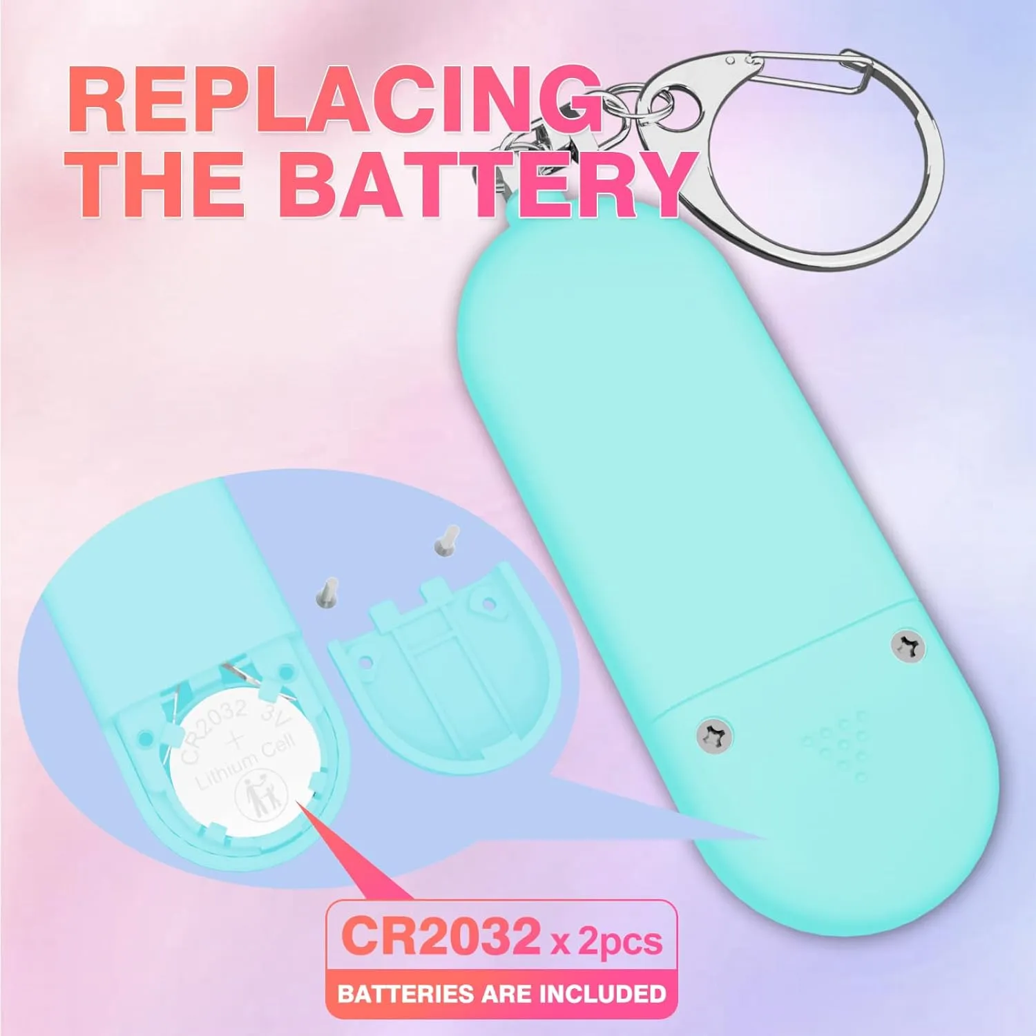 Personal Safety Alarm for Women - 130dB Self Defense Keychains Siren Whistle, Replaceable Battery with SOS LED Strobe Light - Emergency Security Safe Protection Devices for Kids Elderly