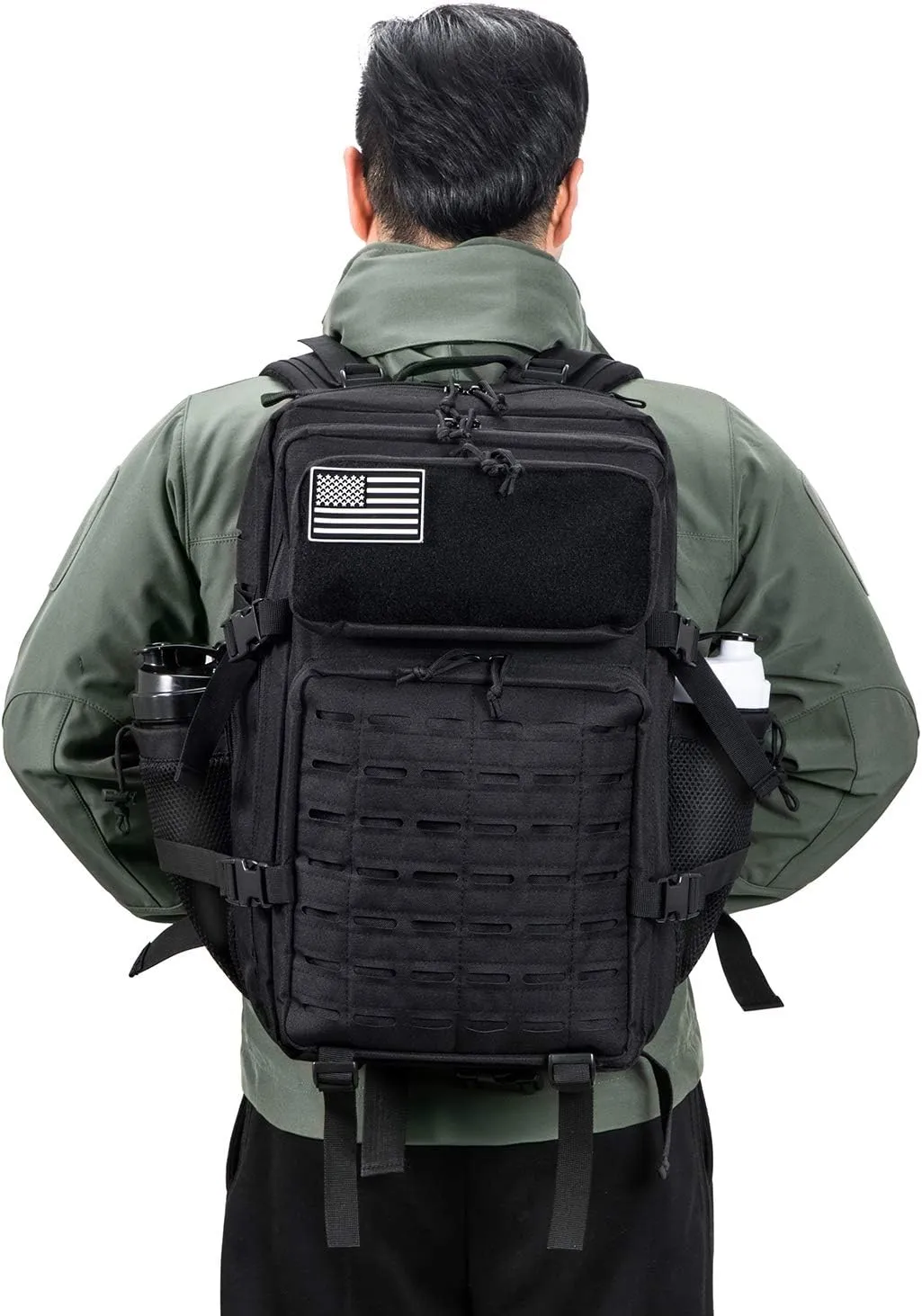 QT&QY 45L Military Tactical Backpacks For Men Camping Hiking Trekking Daypack Bug Out Bag Lage MOLLE 3 Day Assault Pack