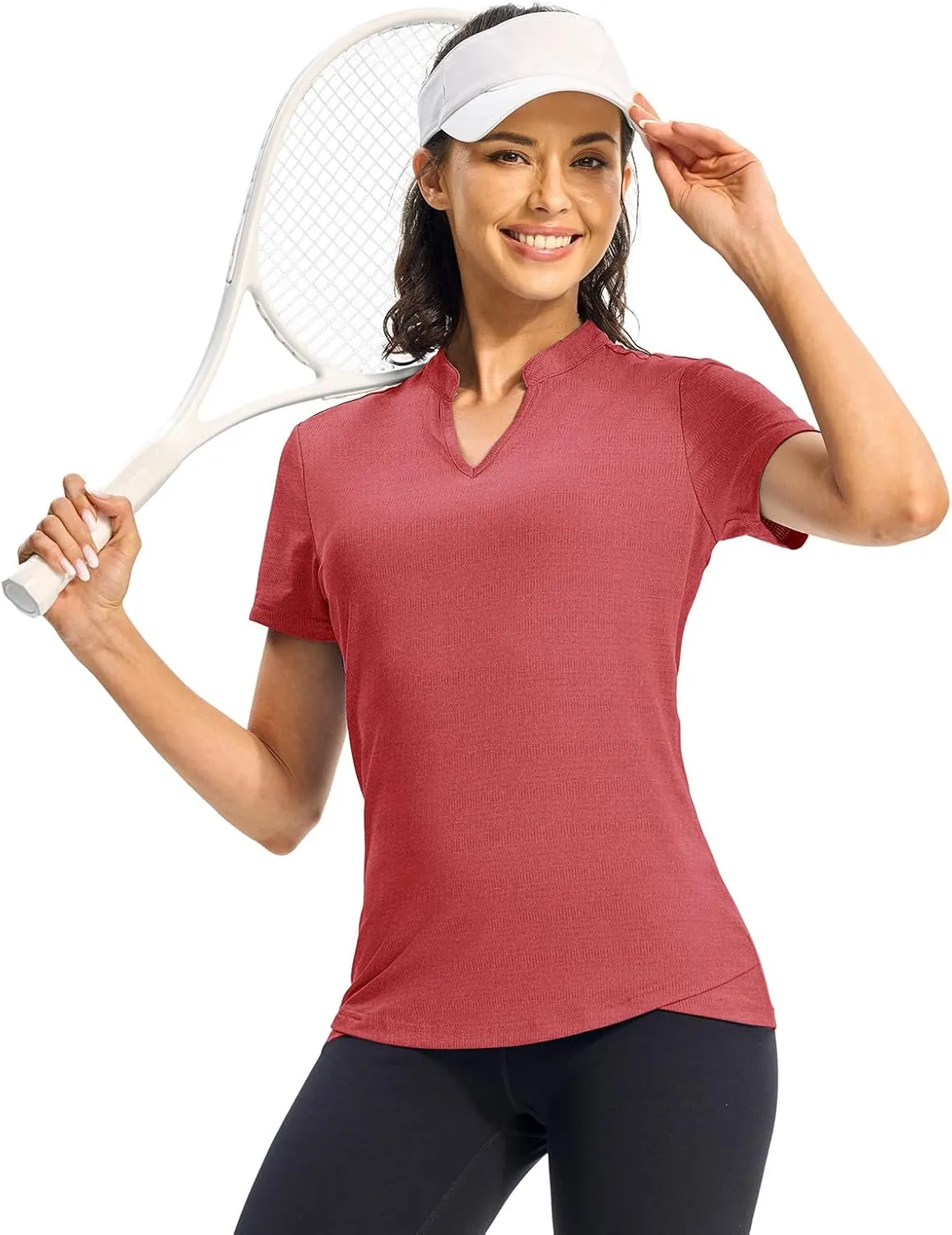 Rdruko Women's Hiking Shirts Short Sleeve UPF 50  Sun Protection Lightweight Dry Fit Running Fishing Shirts