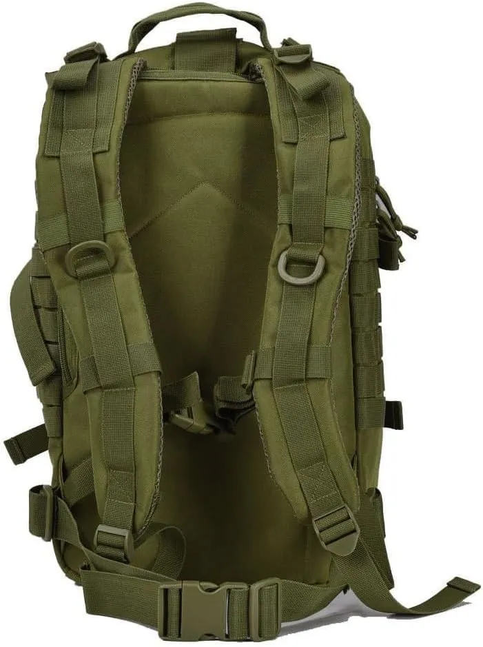 REEBOW GEAR Military Tactical Backpack Small Molle Assault Pack Army Bug Bag Backpacks Rucksack Daypack (Army Green)