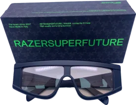 Retrosuperfuture Black Matte SunGlasses 62