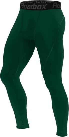 Roadbox 1, 2 or 3 Pack Men's Compression Pants Athletic Base Layer Cycling Tights Leggings for Running Yoga Basketball