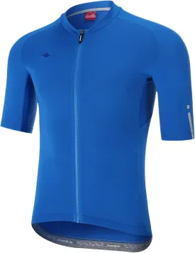 Santic Men's Cycling Jersey Short Sleeve Tops Pro Road Bike Shirt Full Zipper UPF 50  MTB Jersey with Pockets