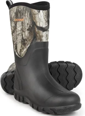 Showave Classic Men's Rubber Boots Waterproof Rain Boots Insulated Neoprene Boot Mud Boot for Farming Hunting Gardening Yard Chore Working