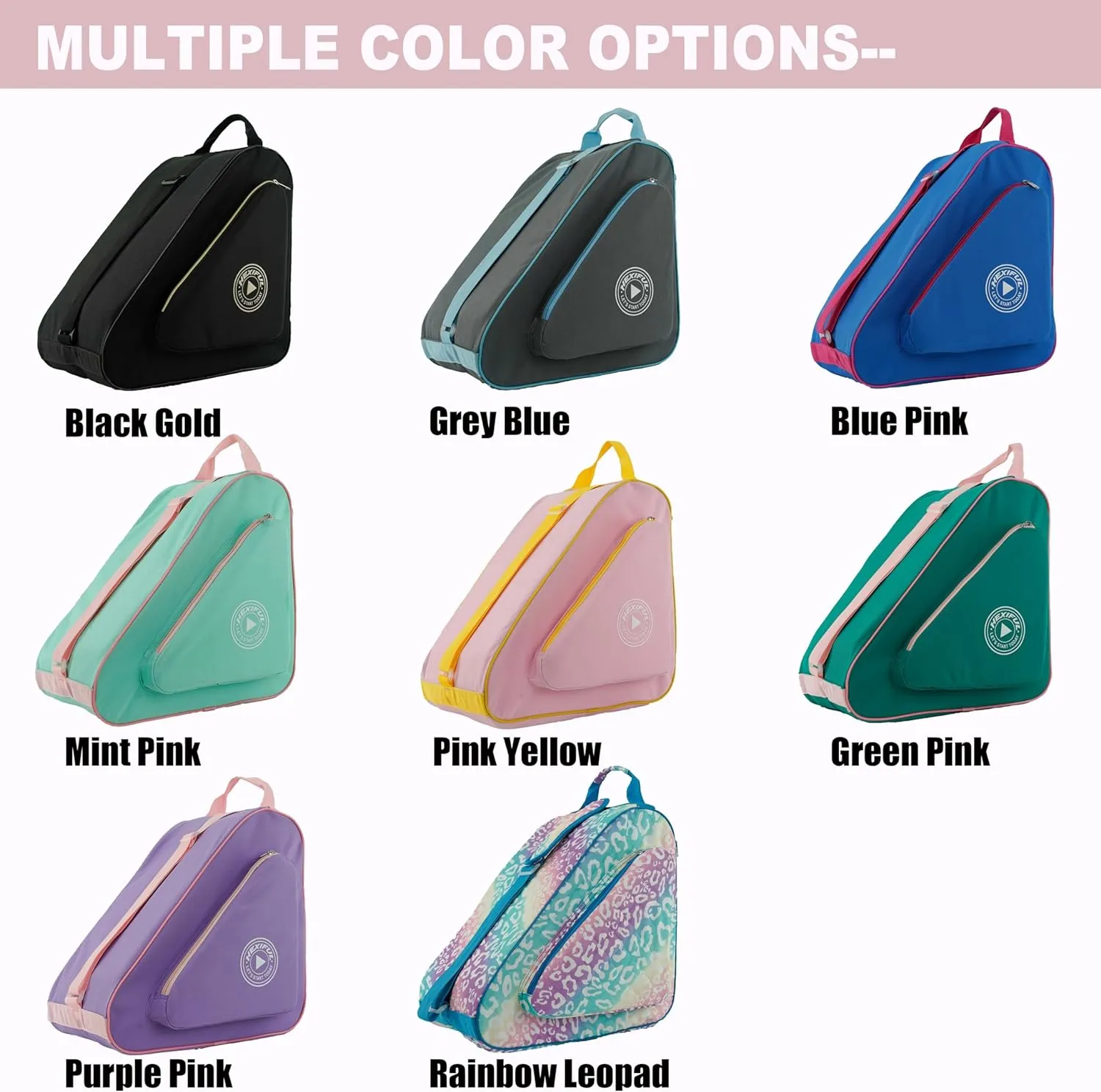 Skate Bag for Ice, Inline, Roller & Quad Skates - Kids & Adults