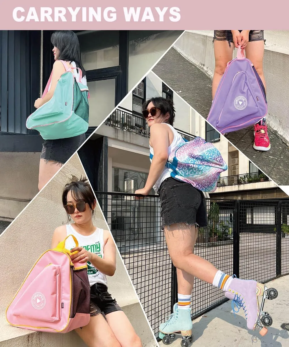 Skate Bag for Ice, Inline, Roller & Quad Skates - Kids & Adults