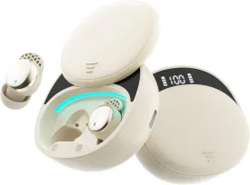 Sleep Earbuds for Side Sleepers Wireless Earbuds Comfortable Noise Blocking LED Power Display Music Sleep Dual Mode for Sleeping Working Hiking (Apricot)