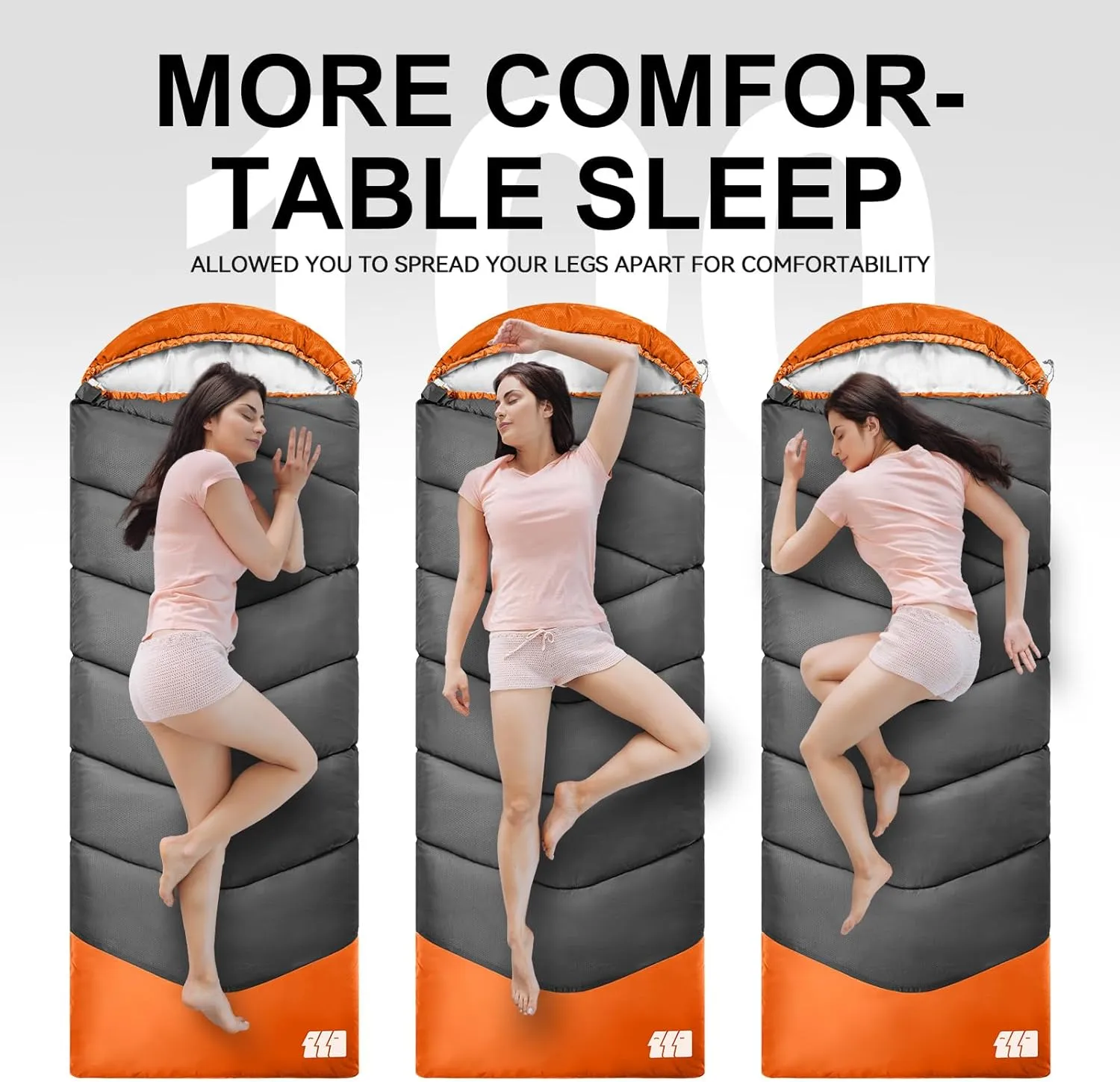 Sleeping Bags for Adults Cold Weather,Portable, Waterproof,Lightweight Sleeping Bag for Tall Girls Boys with Compression Sack for Warm Camping, Hiking, Outdoor & Indoor