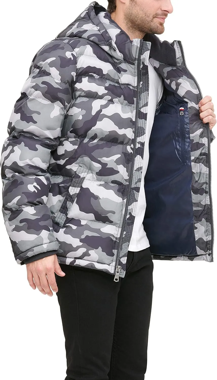 Tommy Hilfiger Men's Down Alternative Hooded Puffer Jacket (Standard and Big & Tall)