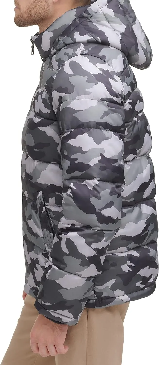 Tommy Hilfiger Men's Down Alternative Hooded Puffer Jacket (Standard and Big & Tall)