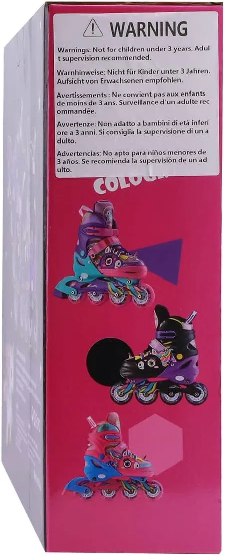 Unicorn Kids Inline Skates for Girls Women,WESKIFAN Rainbow Blades Skates with Shiny Light up Wheels&Adjustable Ages 6-8-12 Year Old, Roller Skates for Birthday Xmas Gifts Toys, Patines para Nias