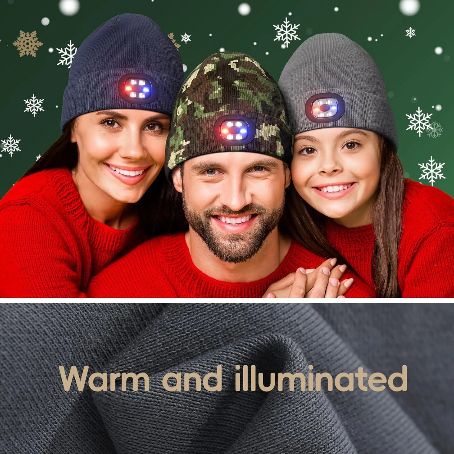 Unisex Beanie with The Light, Gifts for Men Women Husband Him