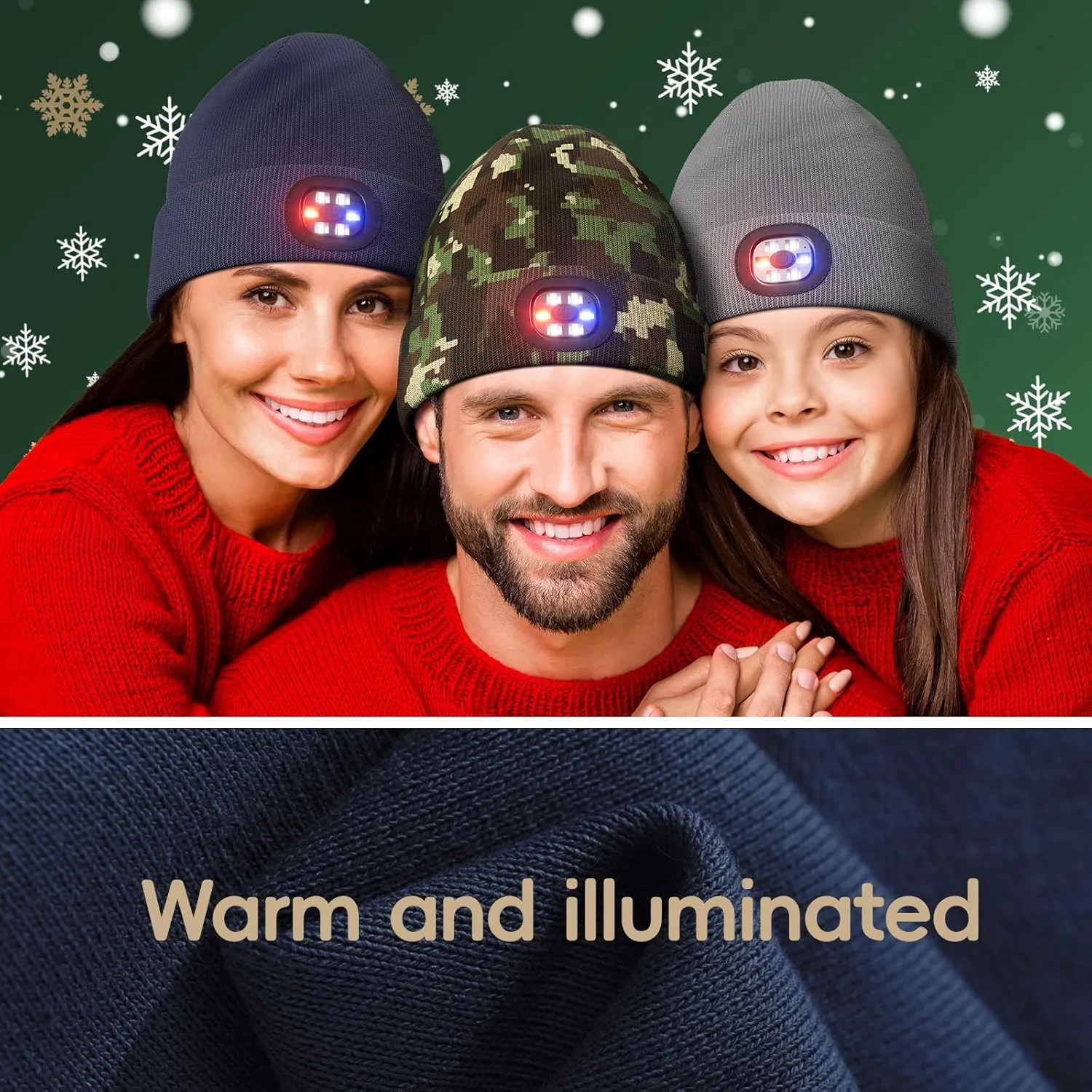 Unisex Beanie with The Light, Gifts for Men Women Husband Him