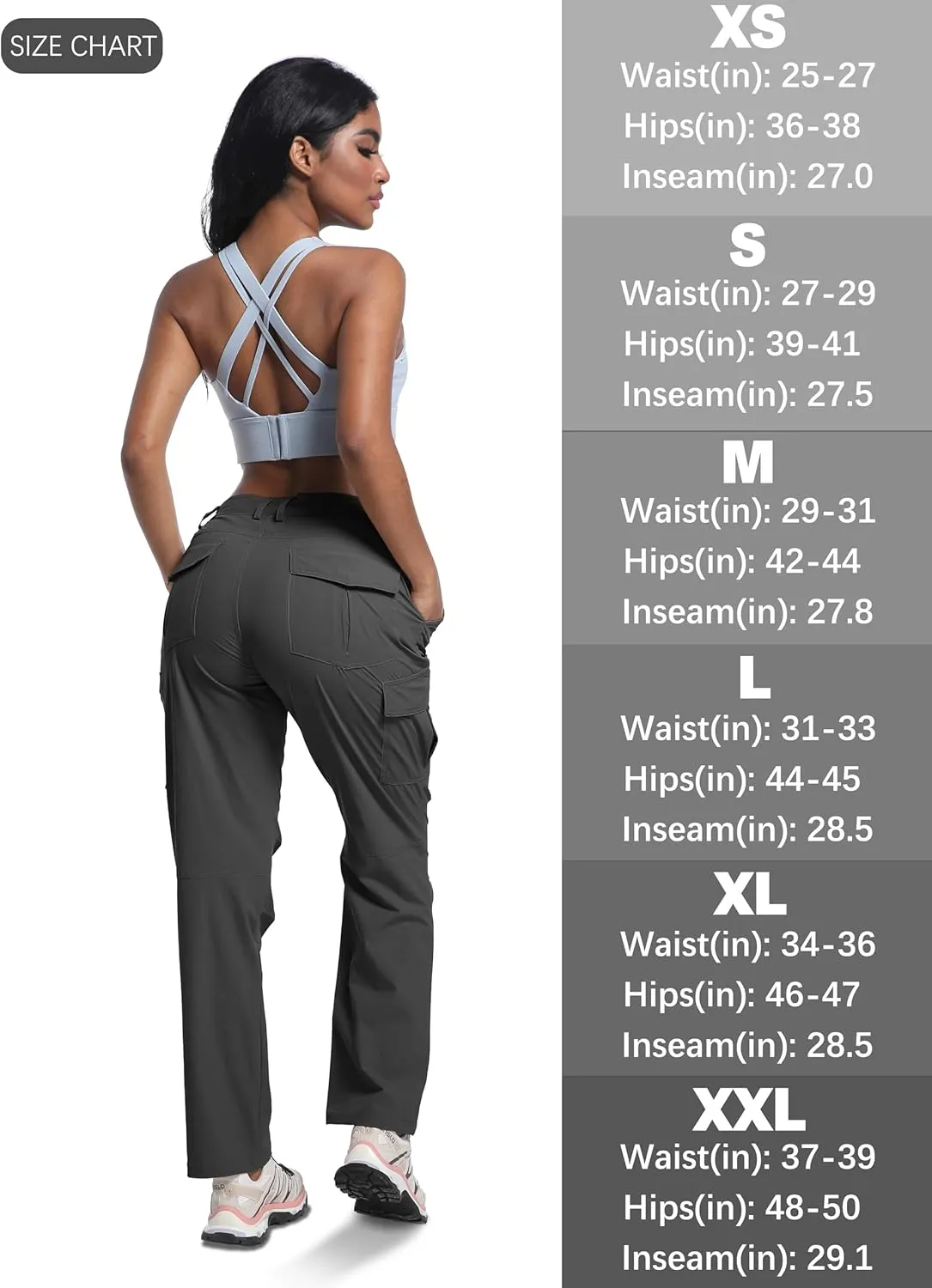 WENRONSTA Women's Hiking Cargo Pants Lightweight Quick Dry Waterproof UPF 50  Camping Fishing Travel Outdoor Work Pants