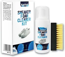 White Shoe Cleaning Kit - Suede & Sneaker Cleaner Solution, Whitening & Restoring Agent for Leather & Canvas, Powerful Stain Remover & Dirt Protection - With Brush & Long-Lasting Results