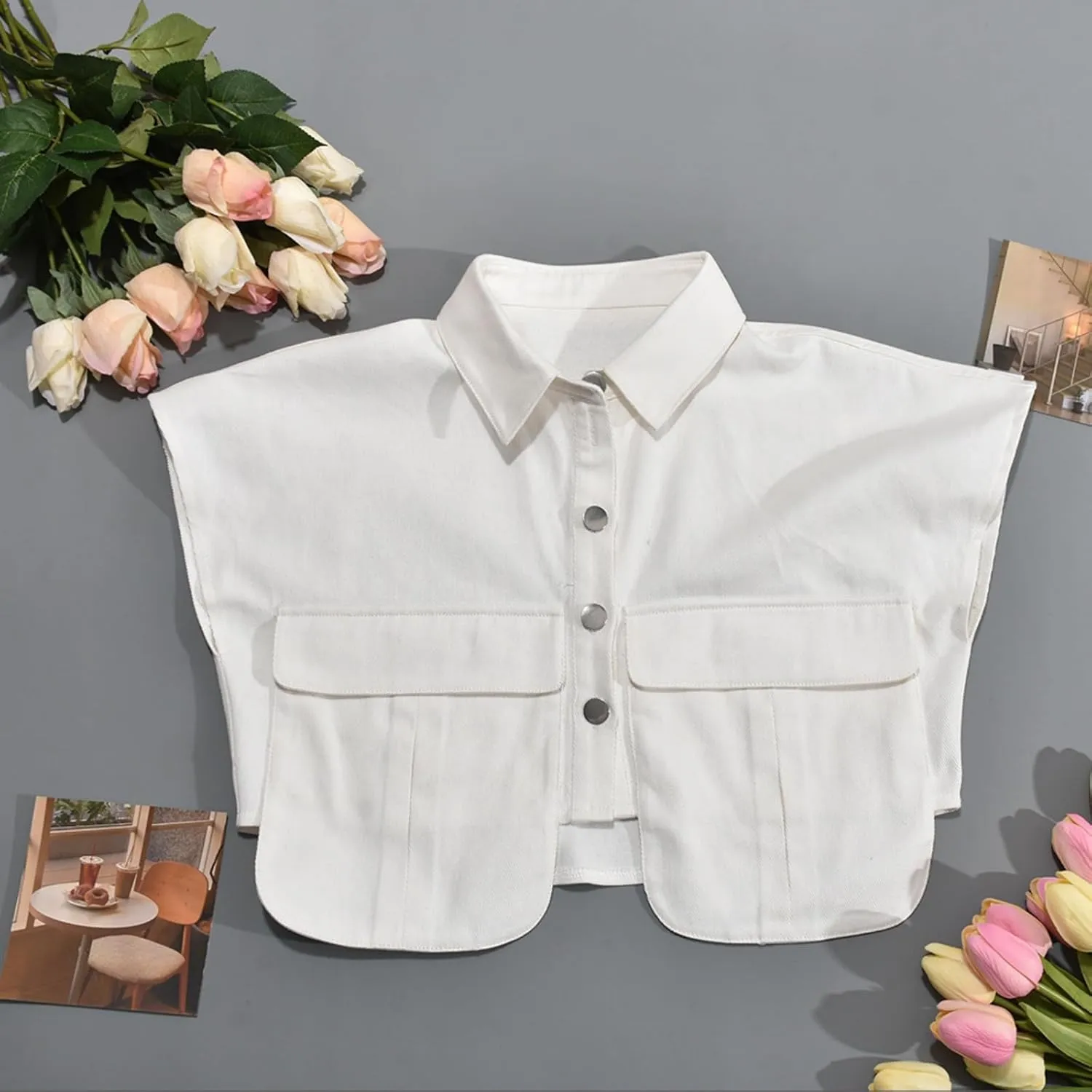Womens Summer Cute Camo Button Down Cropped Jean Jacket Casual Lapel Outwear Denim Shirts Blouse Top